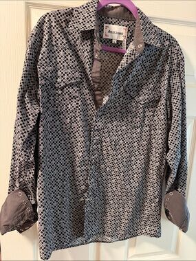 Act-of-Diamonds Men’s Western Snap-Down Shirt, Size Large